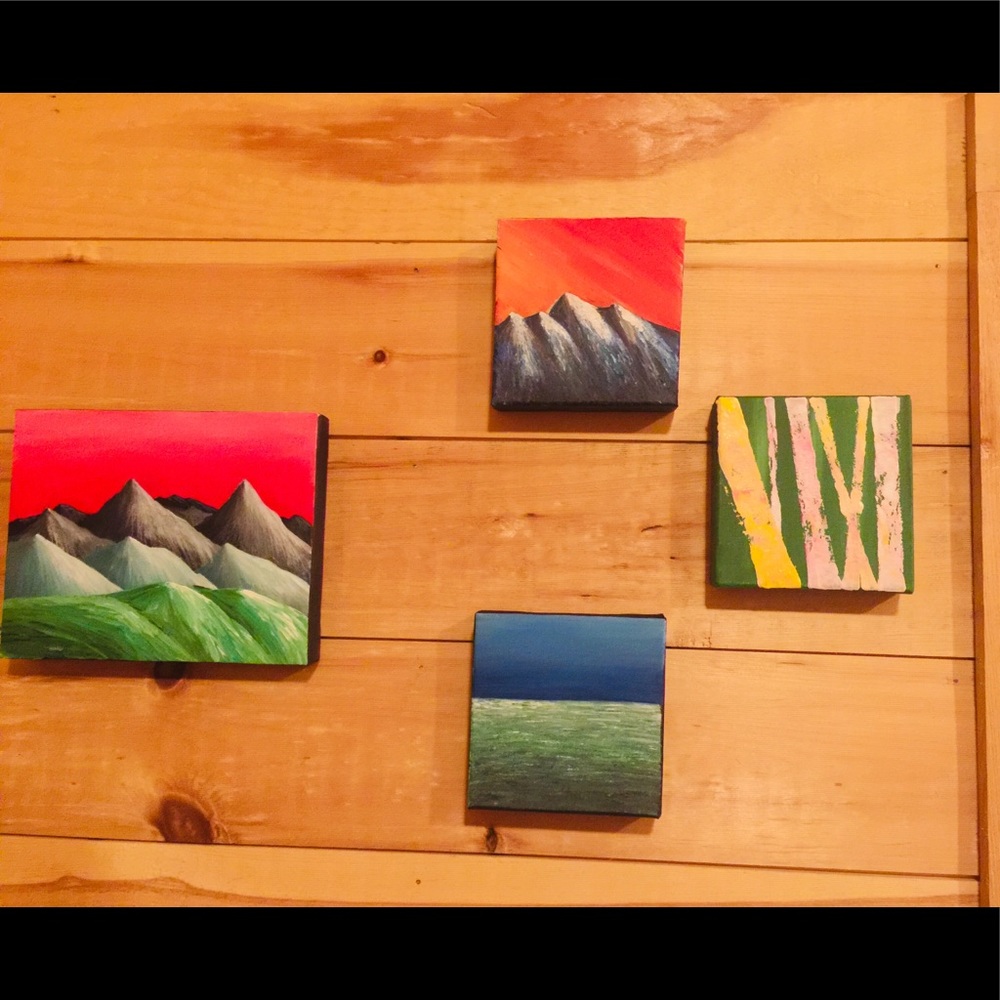 4 for 1! Acrylic on canvas paintings 🖼